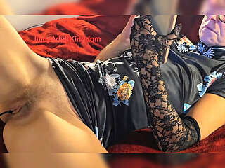 Hairy MILF Pussy & Clitoris Play - Long Tube in Urethra & Cervix Vibrator Fuck