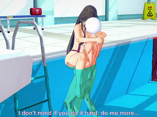 The teacher is waiting for me at the pool so I can fuck her - Shinmai Maou NTR testament 5