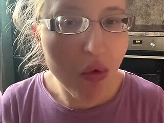 Asmr Chew Sound Effect with Slow Motion - Asmr, Bubble Gum Fetish, Eye Glasses Fetish, Lip Fetish