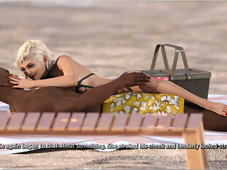 My Hotwife - Gameplay - Roleplay - Beach Picnic - Wife Fucks BBC at Beach