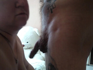 Deep Throat of Mother-in-law and a Cock Tail of Cum