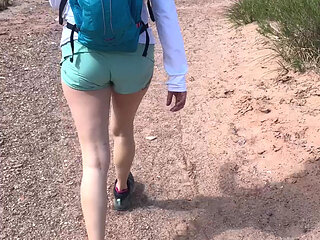 Wild Mountain Flash - Topless Tease on Remote Kyrgyzstan Trail, No Rules