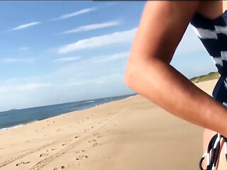Outdoor MILF gangs a big booty and sucks cock
