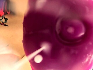 Close up pussy toy and finger