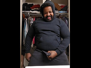 Thick Bearded Daddy Blows Load Through Pajama Pants