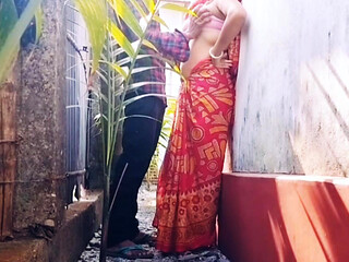 "your Big Stepbrother Is Boring in Bed" Horny Bhabi with beautiful saree Needs Devar's Hard Cock in outside.