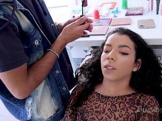 Behind the Scene from Busty Brazilian beauty piss drinker Larissa
