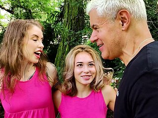 Eden Ivy and Rika Fane share a big cock in an intense threesome.