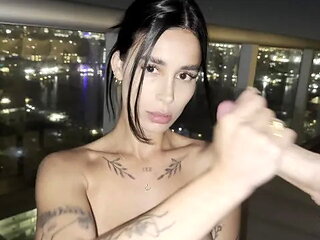 Argentine Model is Fucked on a Balcony in Miami