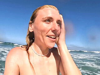 Sav Moolah Nude Beach Facial Blowjob POV