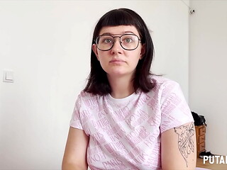 PutaLocura - La guapa jovencita Meraki cabalgando la polla de Torbe y tragando lefa