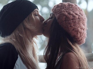 Lustful lesbies emotional porn scene