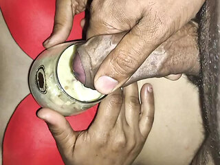 Wife eating cum with milkshake