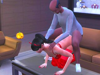 halloween bitch shemale slut does good to a client