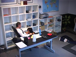 Big boobs cleaning lady loves fucking in office