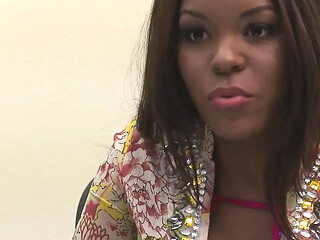 Busty black woman loves receiving cock and cum
