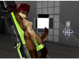 Squirts And Cums On Fucking Machine - Second Life Yiff