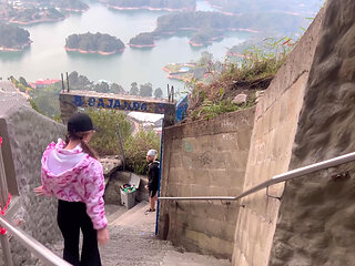 Katty Blake Is Discovered by Tourists Having Sex in the Piedra Del Penol, Guatape, Antioquia, Col