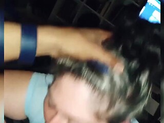 Latina babe gives a BBC sloppy deepthroat facial