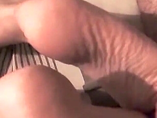 Amateur Cuckold Footjob!