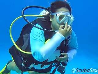 Diving, scuba fuck, underwater sex