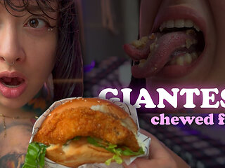 Hungry Giant Chews His Food and Burps, Then Devours You.