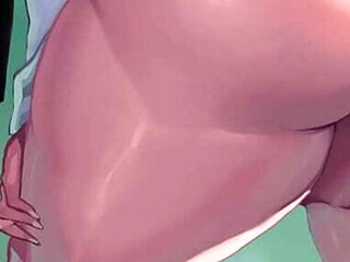 BBW Satsuki Kiryuin Twerking Her Big Ass - Hentai Collab