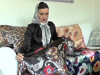 Satin Scarf Day! Cum All Over My Satin Scarf, Lady Victoria Valente