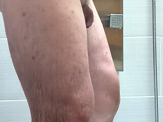 Man drying after shower