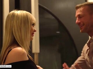 Lilly Bell Drenches Big Tits Fan with Facial
