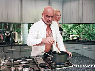 Cherry Kiss Anal Fucked Hard in Kitchen by Christian Clay - Blonde Deep Throat & Facial Cum