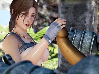 Animated porn game with massive cumshot guide