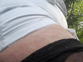 Wearing a corset outdoor