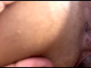 Fucking the Big-assed Girl Hard on All Fours Until Her Little Ass Is Filled with Cum.