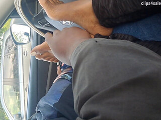 Car Session with Talisa's 1st Foot Worship Experience
