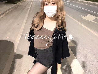 Pseudo-Niang Ah Qi "YSL Black Silk Girl Highway Exposed"