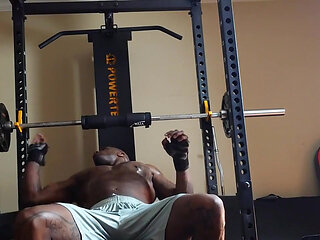 Hallelujah Johnson Tall Dark Chocolate Muscles Tattoos Body in the Gym