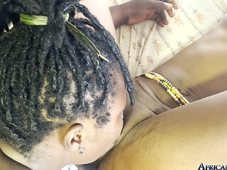 Chubby and Slender African Lezzies Tasting Eachother