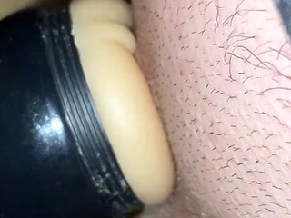 Amateur guy cums inside his Fleshlight