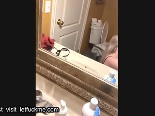 Mature wife gives husband a blow job while using big boobs