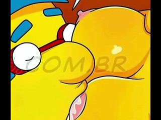 Milhouse cojiendose a Marge