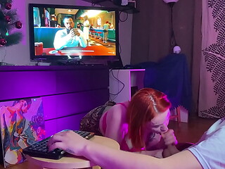 I watch a movie while getting sucked off