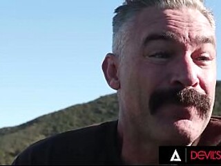 Curious MILF lesbian Charlie Valentine gets hard anal creampie from stranger