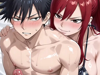Megumi (JJK) x Erza (FT) AI