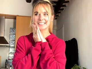 Busty blonde mature solo masturbation for webcam