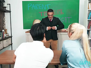 It's Parent-teacher Night, and Teacher Draven Navarro Fucks Both Ken Ott