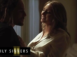 FAMILY SINNERS - Playful MILF Uses Her Big Round Tits To Fuck Her Son-In-Law'_s Dick And Shoot His Hot Load
