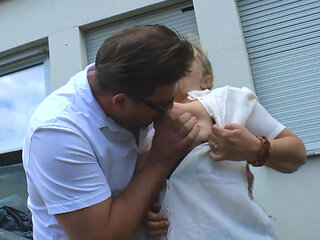 Mature Blonde Dominates with Facesitting and Outdoor Oral Pleasure