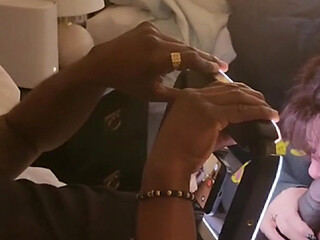 Behind the Scenes!! GILF Hollee Huntress Sucks BBC During Her Gaming Break!