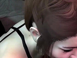 Hot Asian Cougar Sucks Cock - 3D Porn